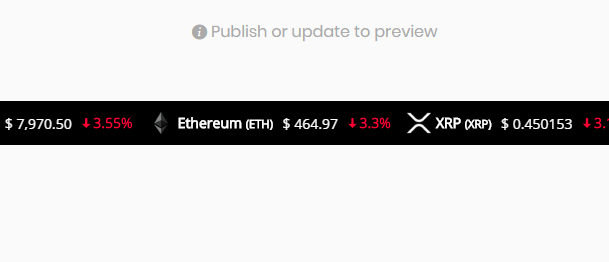 cryptocurrency plugin widget admin view