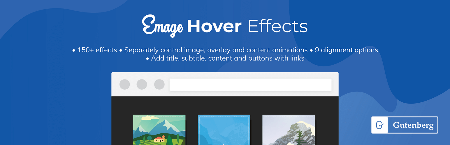 Emage Hover Effects Block for Gutenberg